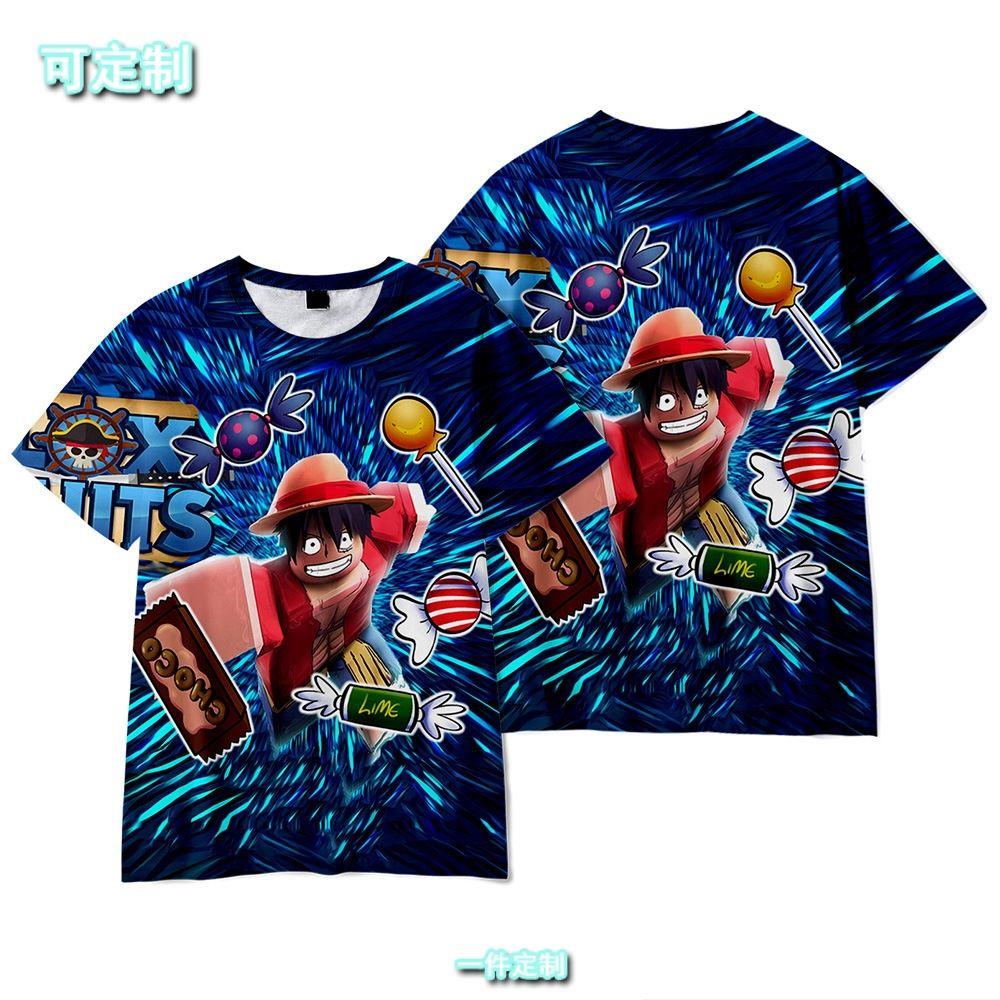 Roblox kid T shirt Boys Game Sports T-shirt Child Cartoon Short sleeve top 3D Print Casual Street Harajuku Clothes Children's clothing