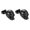 Skull Studs Pair, Vintage Gothic Alloy Design with Stud Back Closure for Halloween Parties and Edgy Outfit Styling