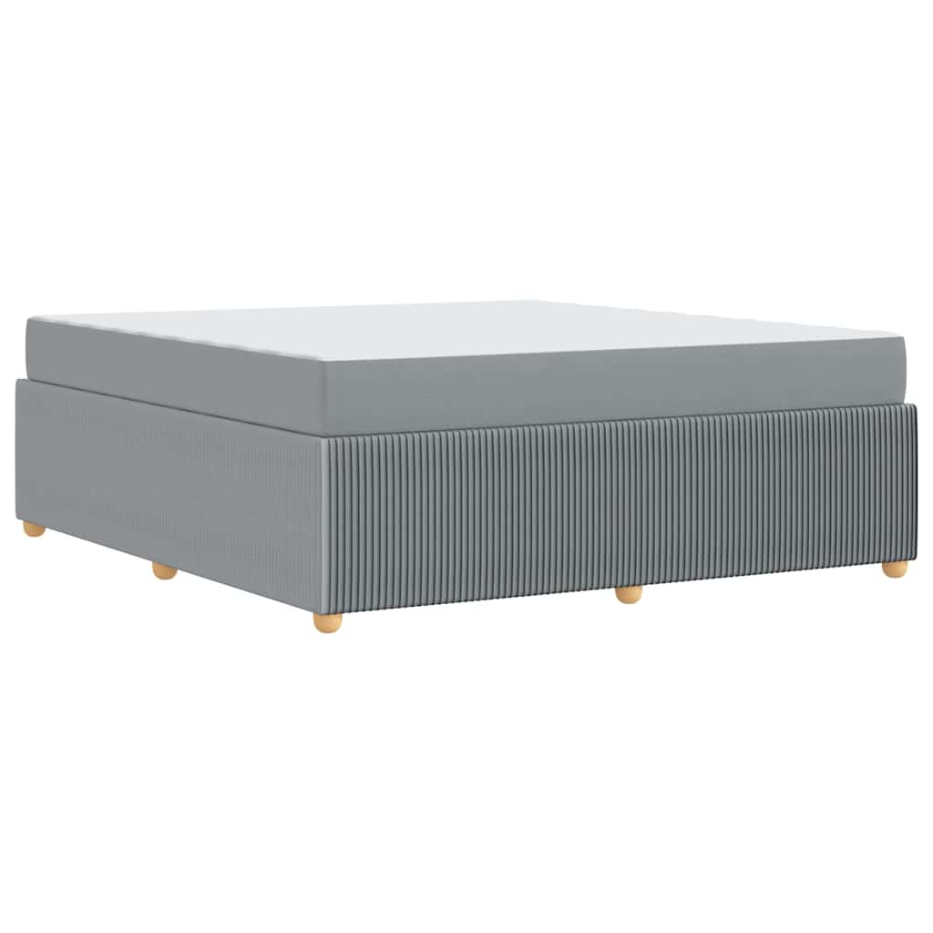 Bed Frame with Mattress Light Grey 180 X 200 Cm Fabric