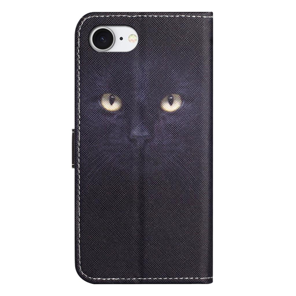 For iPhone 16e Case Pattern Print PU Leather Wallet Phone Cover Cross Texture