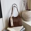 Korean-Style Suede Tote Bag: Women's Casual Handbag and Shoulder Underarm Bag