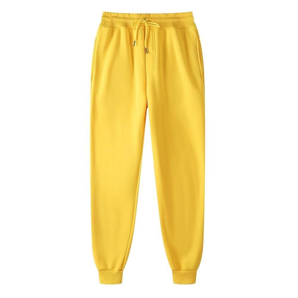 Women Solid Color Women Pants Pocket Long Sweatpants Fleece Jogging Trousers Sportspants Casual Fashion Loose Black Red
