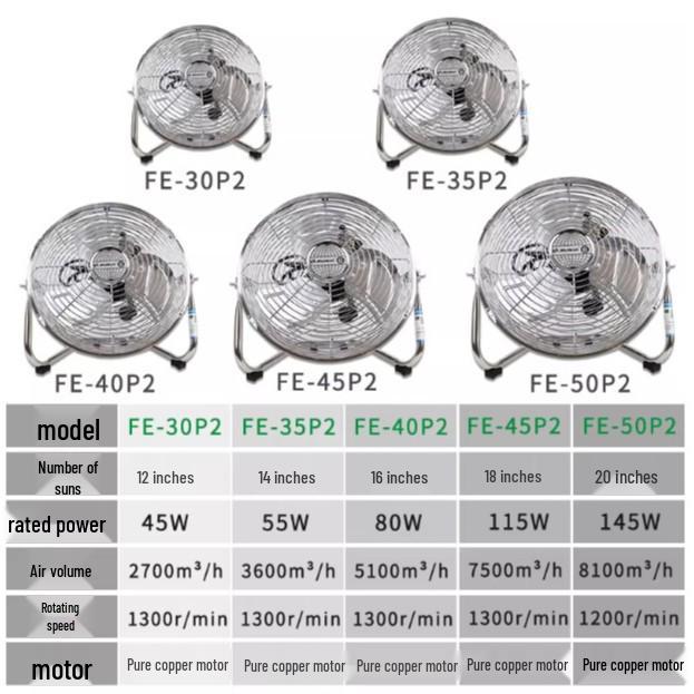 

Jinling High-Power Industrial Floor Fan with Copper Core - Strong Airflow for Commercial & Household Use 12-inch FE-30P2