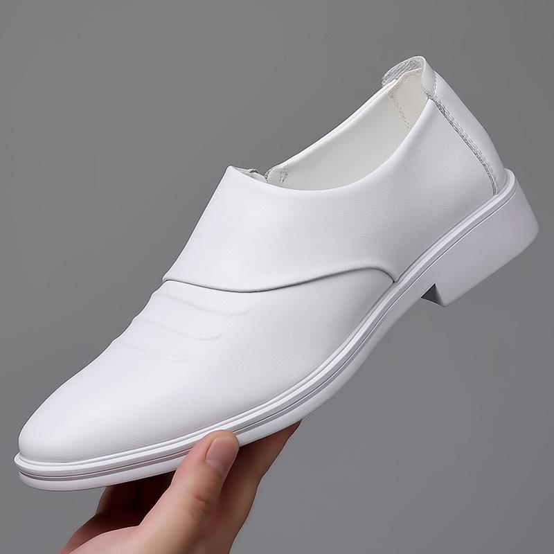 

Leather shoes men s business formal men s shoes autumn breathable 2025 new British trend white men s casual shoes 38