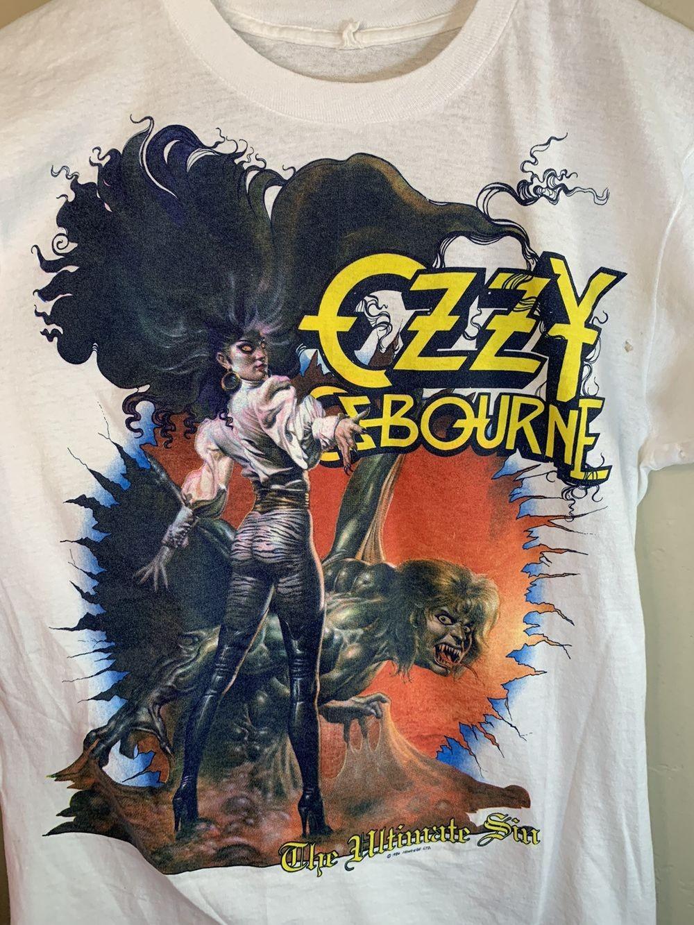Винтажная футболка унисекс Ozzy Osbourne Ultimate Sin Tour 1986 S5XL KH14115 XXXL