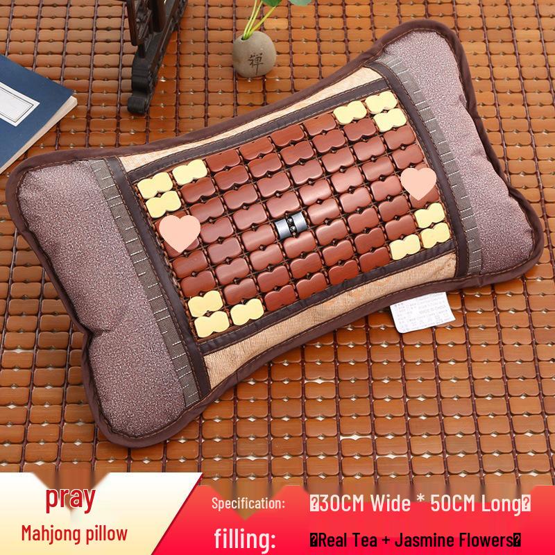 Bamboo Cooling Summer Pillow - Ice Silk Rattan for Dormitories