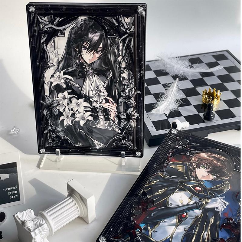 Moon Shadow Series Acrylic Photo Frame Kpop Photo Card Holder Secret Window INS Style Anime Card Sleeves Collection Wholesales