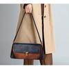Underarm Baotou Layer Leather Countercolor Handbag Retro Simple Baguette Bag Retro Women's Bag