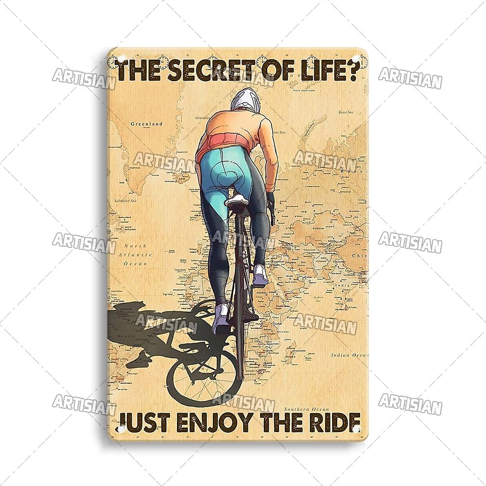 Artisian Cycling Metal Sign Bicycle Tin Plaque Bike Decorative Poster Wall Decor Garage Bar Pub Club Hotel Cafe Kitchen Home