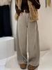 Women's Khaki Wide-Leg Jeans - 2026 Autumn Fashion Versatile Casual Style