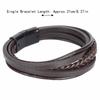 2pcs PU Leather Leather Bracelet Brown Multi-Strand Bracelet Fashion Braided Bracelet  For Men