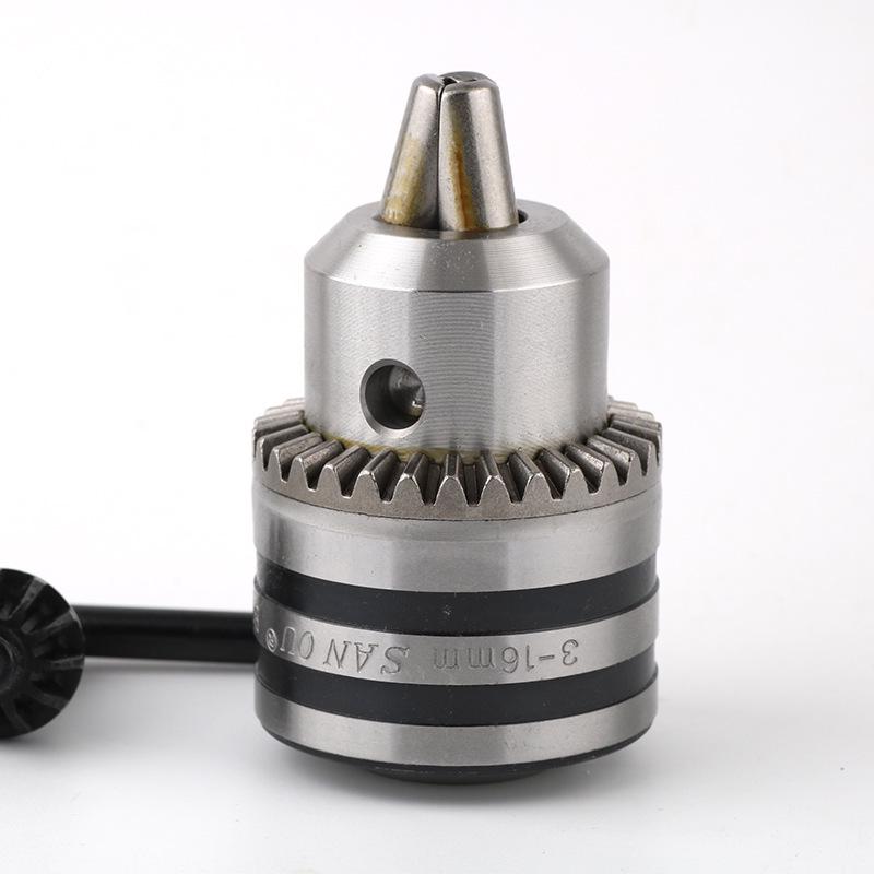 Electric Drill Power Tool Accessory: Hand-Tightened Locking Chuck with Round & Square Shank Compatibility