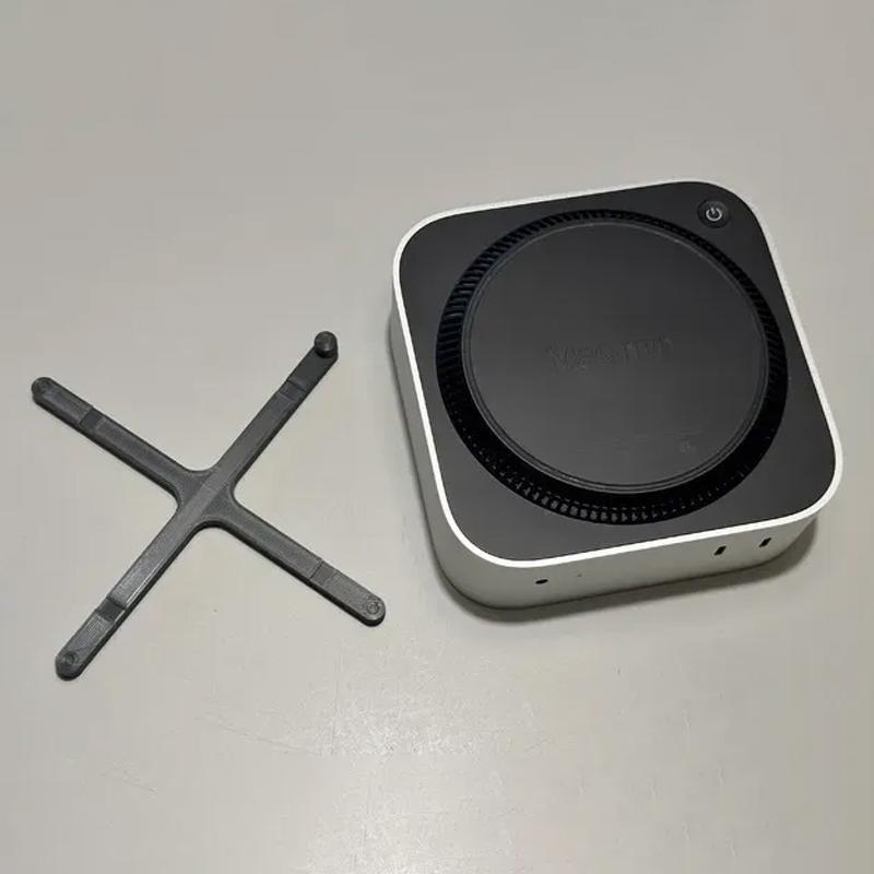 

Mini Computer Holder Desktop Pc Simple Stand Bracket For Mac Mini M4 2024 Power Button Base чёрный