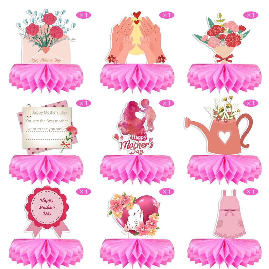 Mothers Honeycomb Day Paper Crafting Prop For Home Party Desktop Decoration