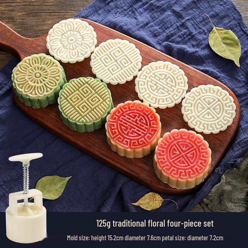 Forma do wytłaczania księżycowych ciastek typu Snow Skin i ciastek z fasoli mung, ręcznie tłoczona