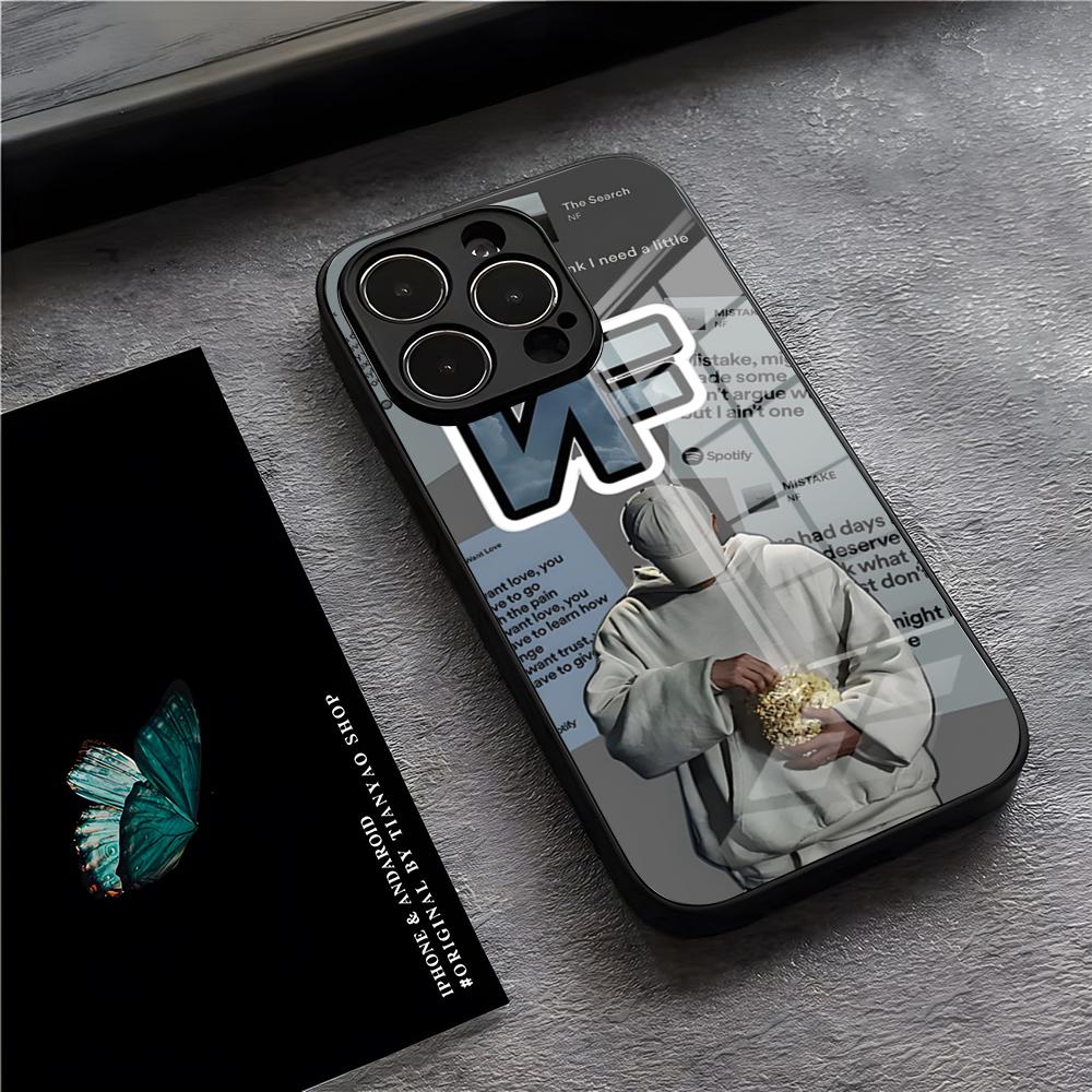 N-NF Rapper Handyhülle Für IPhone 17 Pro Max 15 Pro 16 14 Plus 12 13 Mini 11 Pro Stoßfeste Glasabdeckung