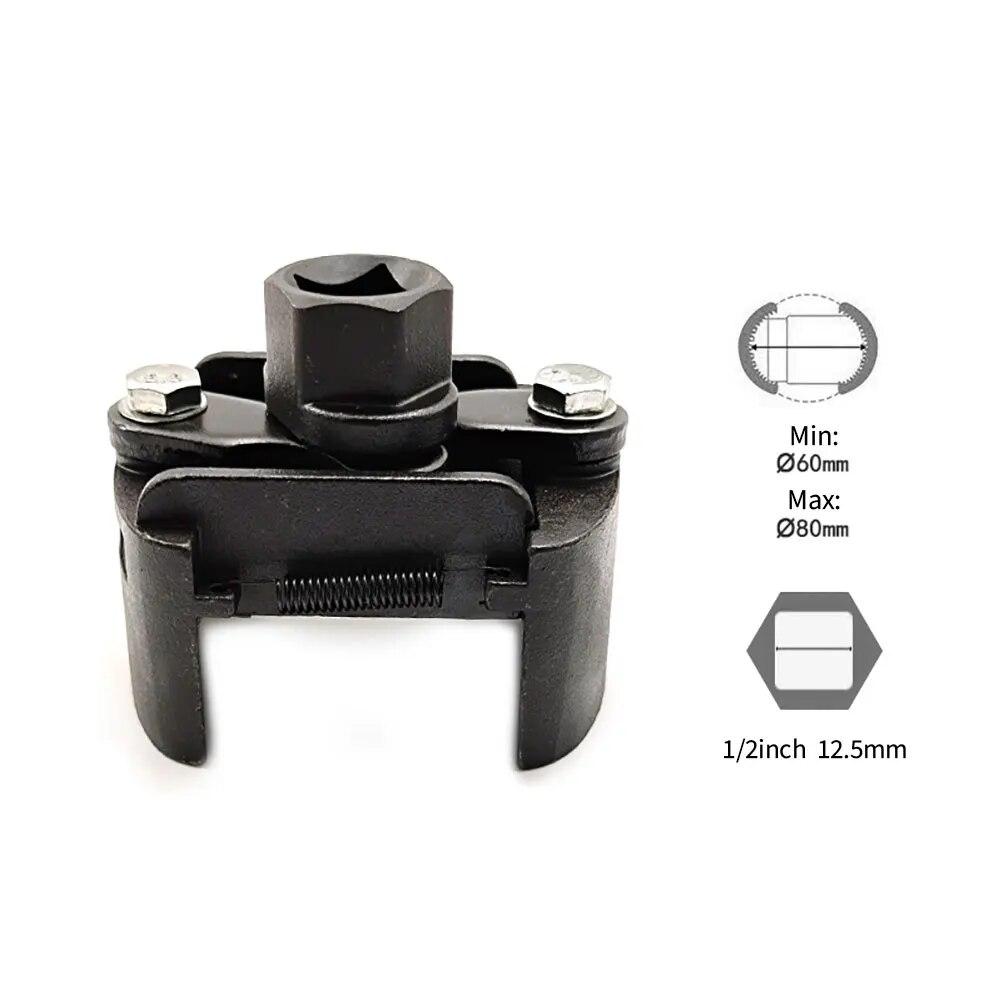 Universal Adjustable New Two-Jaws Oil Filter Wrench Filter 60-80mm Filter Wrenches Remover Steel Fuel Cast Two-Claw P2D7