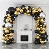 127PCS black and gold latex balloon set suitable for birthday parties, weddings, Valentine's Day party decorations