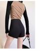 Women's High-Waisted Black A-Line Shorts, Summer 2024 Slimming Style