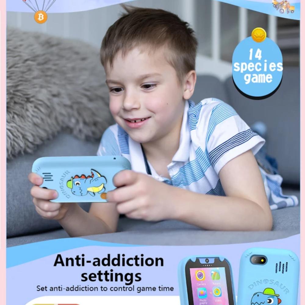 Kinder-Smartphone, Lernspielzeug, Dual-Kamera, Musik-Player, Baby-Telefon mit 8G Memro, Spiel, Lernen für 3-12-Jährige, Geburtstagsgeschenke