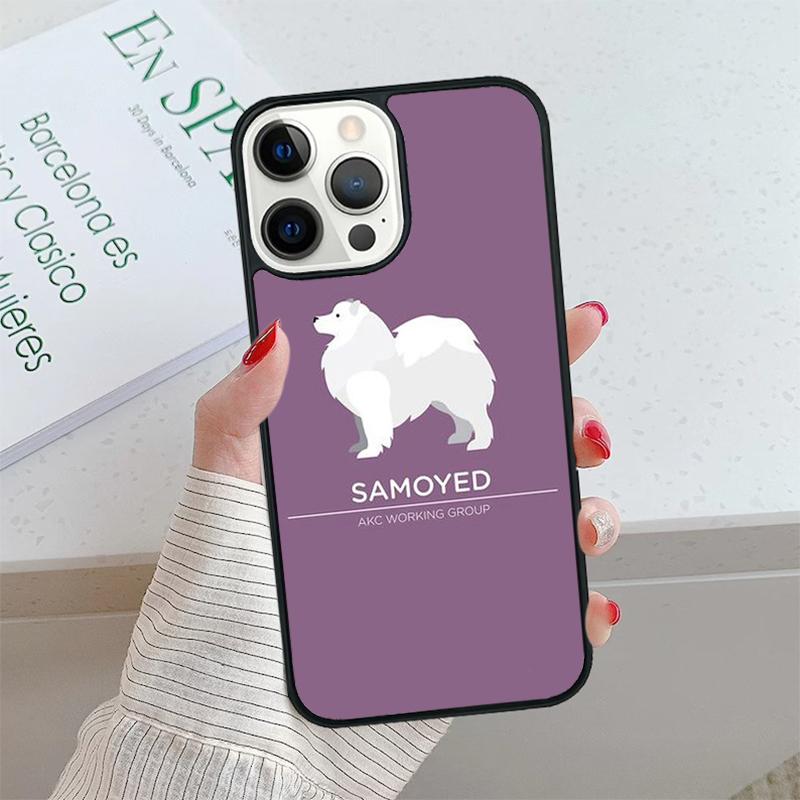 Cartoon Samoyed Dog Phone Case cover For iPhone 17 Air 15 16 16e 14 13 Pro Max Coque 12 11 Pro Max For Apple PLUS fundas