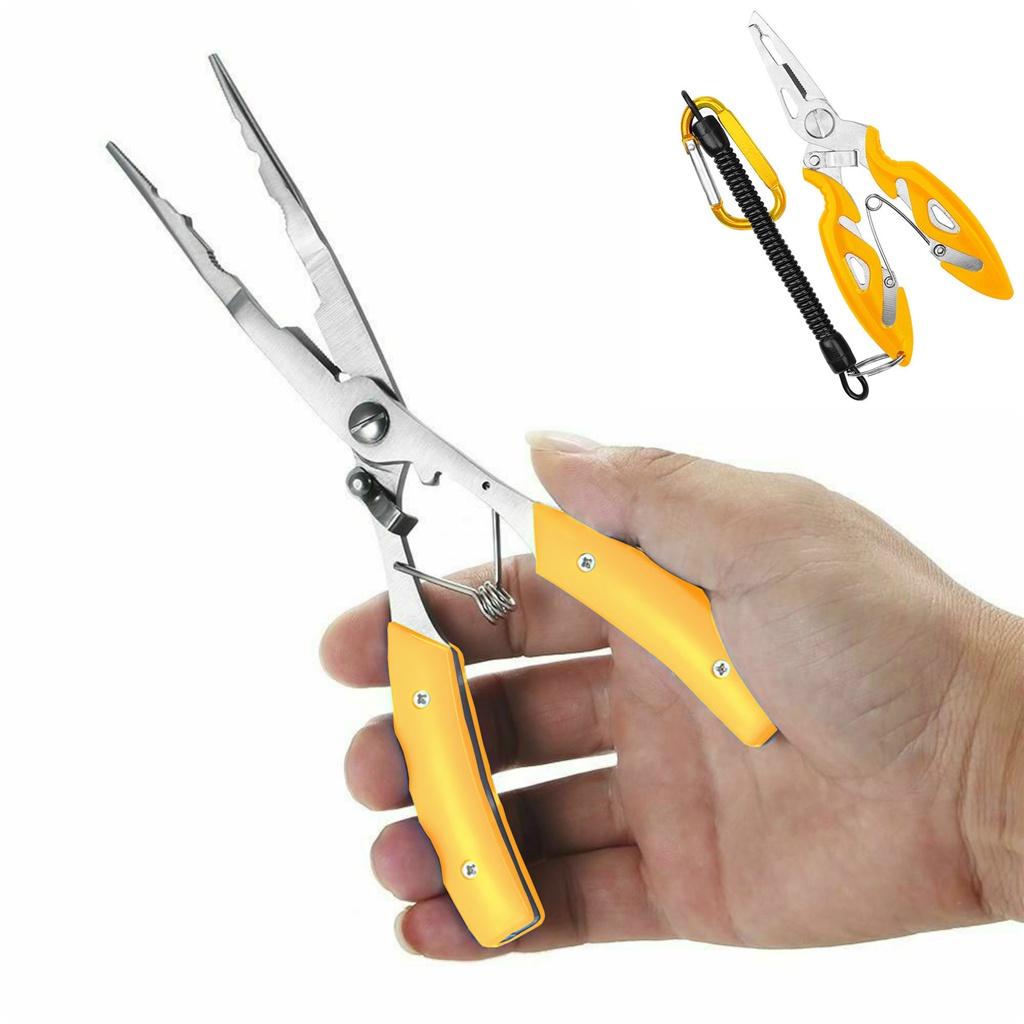 Fishing Line Cutter Hook Tackle Stainless Steel Fishing Plier Fishing Tackle Tool Cutter Hook Remover Line Cutter Grip Split Ring Pliers