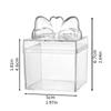12Pcs Bowknot Candy Box Clear Plastic Party Treat Box For Wedding Gift Packaging And Birthday Anniversary Celebration
