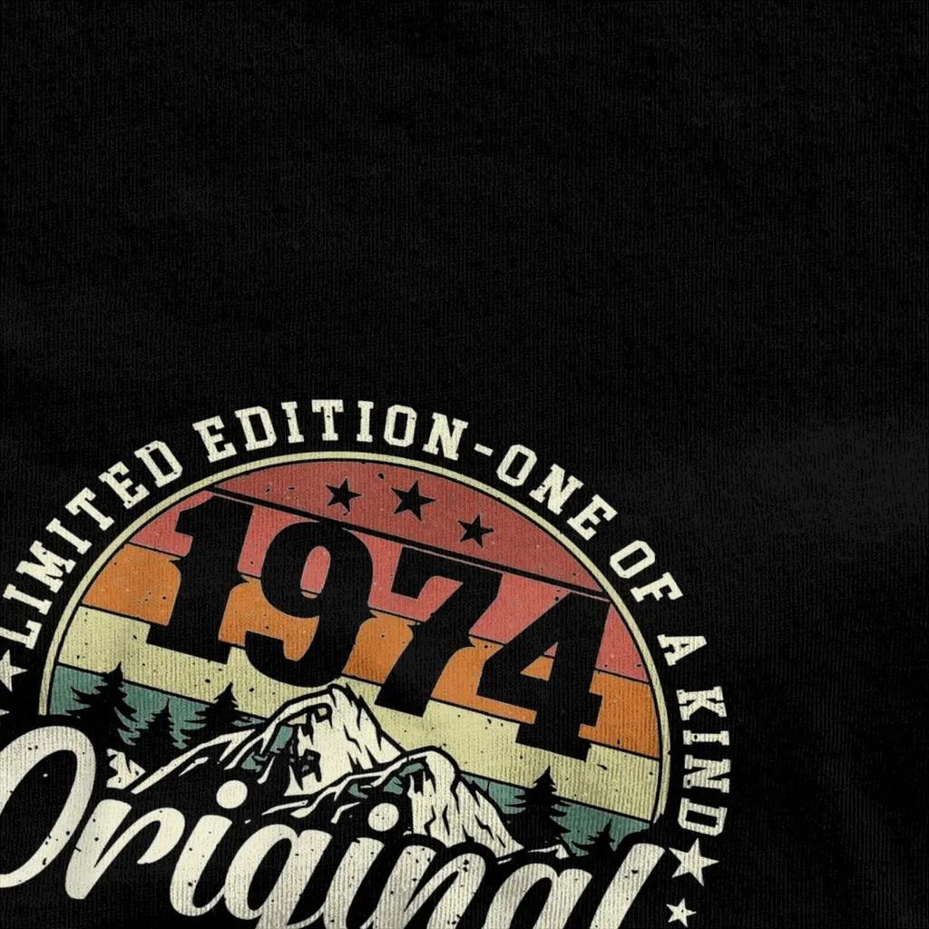 Men Women 50th Birthday Gift For People Born In 1974 Shirts Accessories Hipster Cotton 50 Years Old T Shirt Tee Clothing Printed
