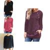 Fashionable Women's Long Sleeve Pullover Sweater With Button Deco And Versatile Style