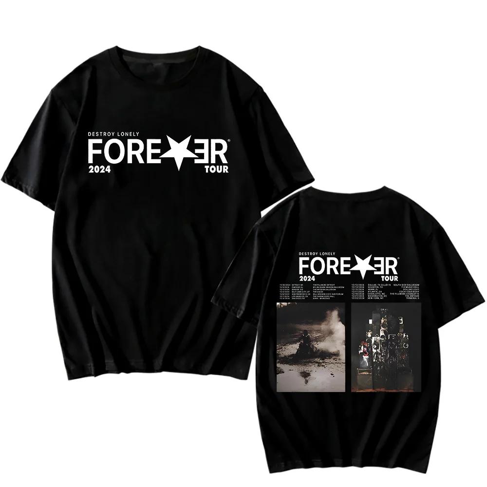 

Футболка рэпера Destroy Lonely Summer Forever 2026 Тур Подарки для фанатов Двусторонняя Классическая футболка Новые Унисекс Футболки Хип-хоп Рэп Стиль Топы 4XL