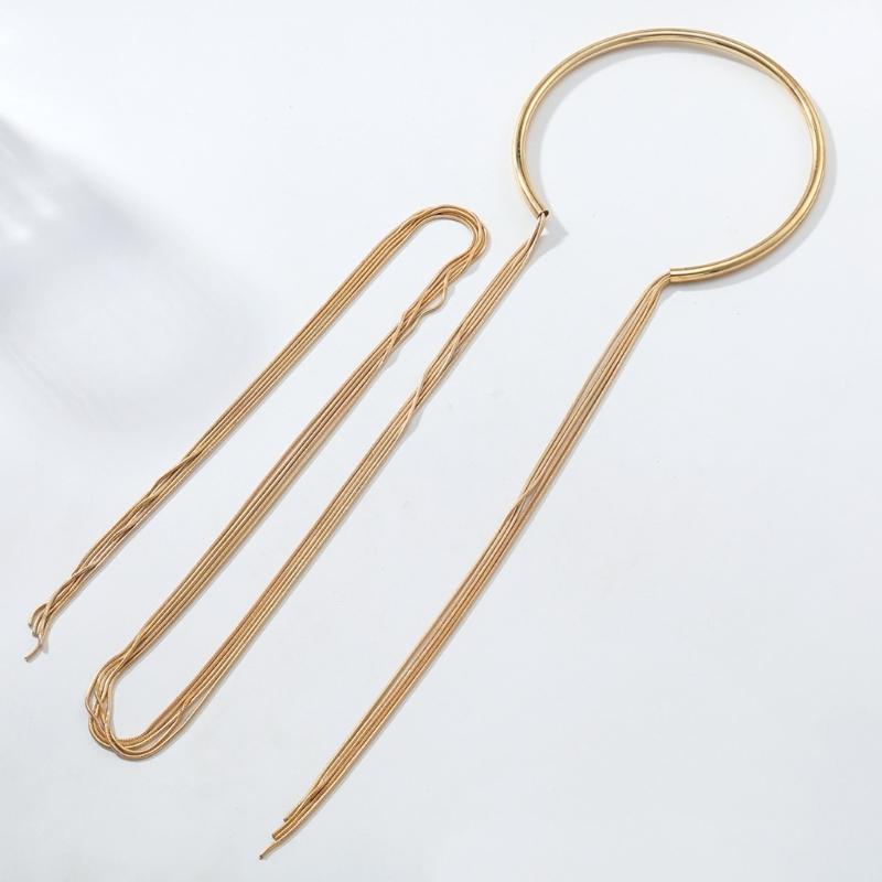 Pack of 1 Simple Bohemian Long Layering Tassels Pendant Necklace Lightweight Alloy Design Comfort Wear Perfect Gift for Women