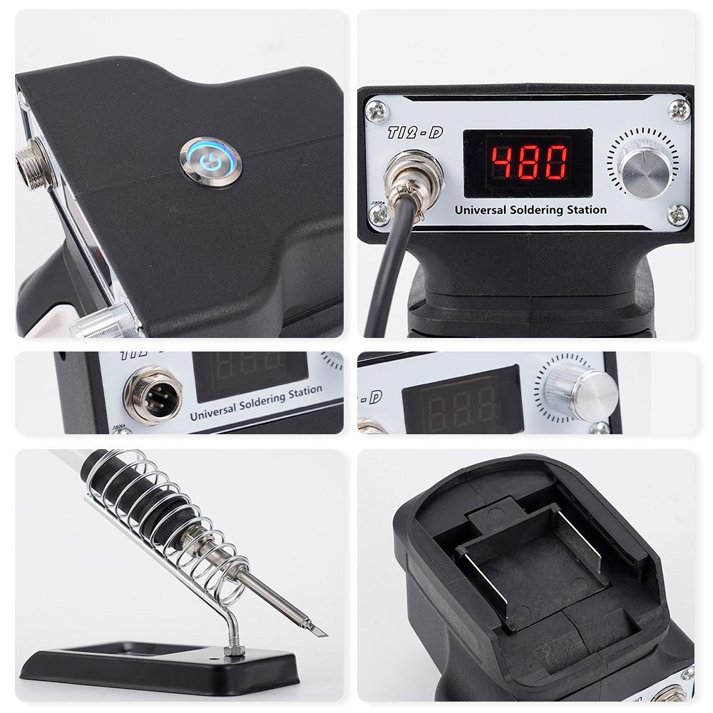 70W T12 Wireless Portable Resistance Welder Station Digital Display Electric Welding Soldering Iron IC Repair Solder Tool