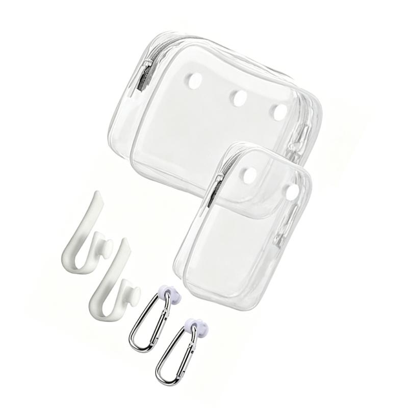 Waterproof PVC Clear Bag Insert Container Hook Accessories Key Holder for Beach Bag Gym And Travel Easy To Install