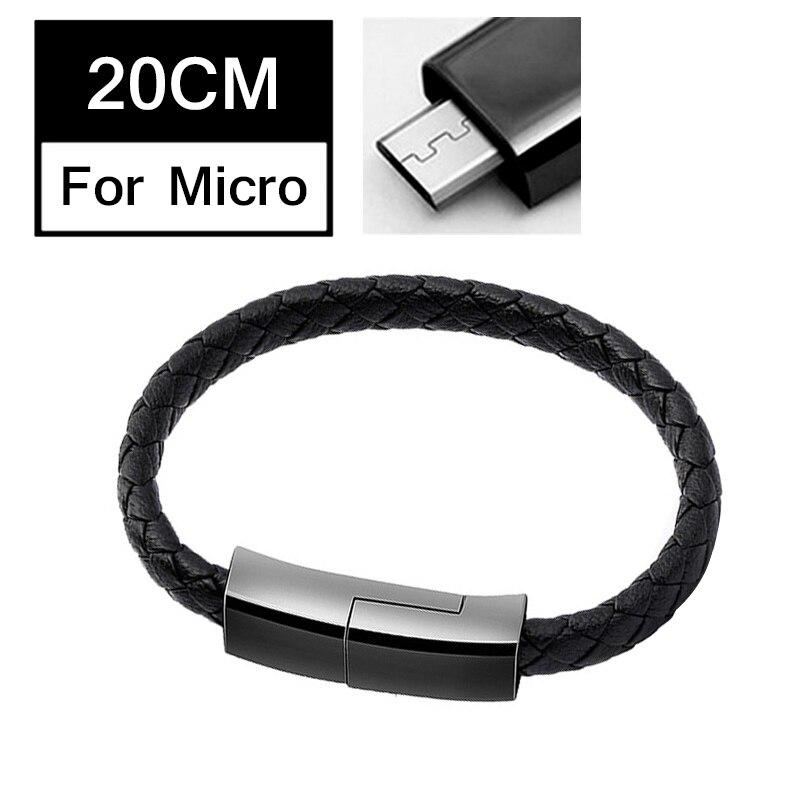 Type-C / Lightning / Micro USB přenosný kožený náramek nabíječka datový nabíjecí kabel synchronizační linka pro iPhone ipad Samsung Huawei Xiaomi Redmi oppo vivo