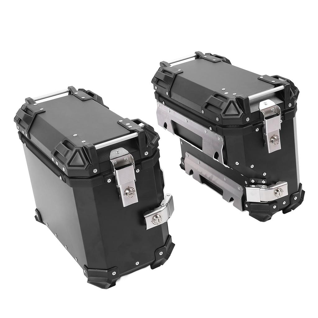 38L Motorcycle Side Case with Lock and Handle Left Right Water Resistant Quick Release Side Storage Carrier for Helmet