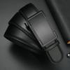Men's Belt Genuine Leather Automatic Buckle Cowhide Belt Men's Business Casual Simple and Versatile Middle Aged and Young Trendy Belt Men
