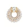 Round Corsage Silk Scarf Buckle Creative Elegant Fashion All -Match Brooch Silk Rhinestone Pearl Silk Scarf Buckle