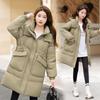 2025 Winter New Fashion Cotton-padded Clothes Women's Medium and Long Casual Large-sized Loose Waist Down Cotton Coat Outer