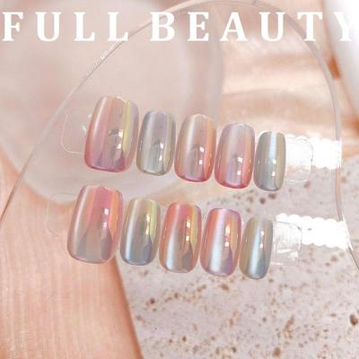 1 scatola di unghie finte Cat Eye staccabili, unghie finte indossabili, strumento per manicure per unghie