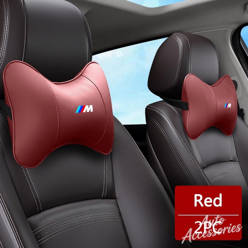 ZFAL7 Car Seat Neck Pillow Headrest Rest Cushion Leather Accessories For BMW M Power Performance M3 M5 X1 X3 X5 X6 E46 E39 E36 sticker