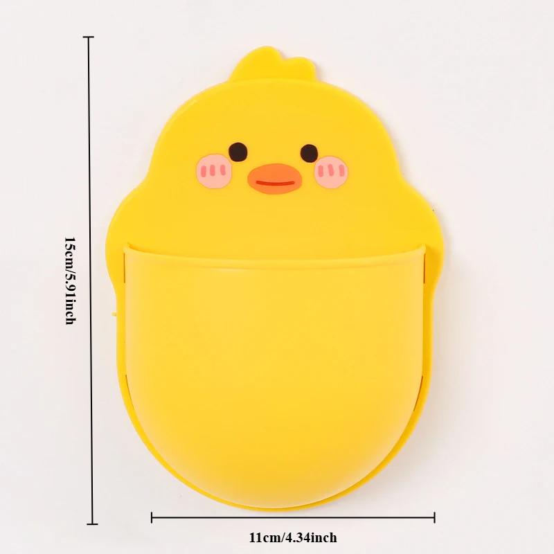 Bonito desenho animado caneta titular autoadesivo armazenamento rack organizador de mesa kawaii papelaria telefone móvel cosméticos pincéis titular escritório