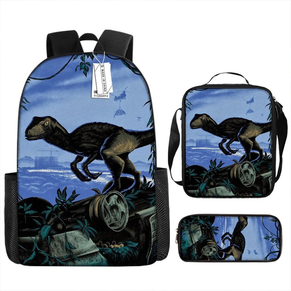 Jurassic Park Trendy Backpack European and American Retro Schoolbag Fourth Grade Bag Dinosaur Backpack