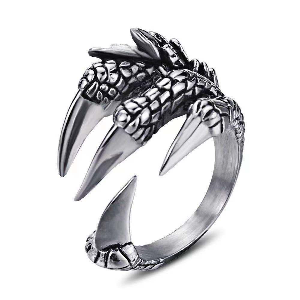 Unisex Retro Eagle Claw Ring - Classic Fashion Jewelry for Couples