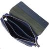 Solid Men's Clutch Made of Genuine Combined Leather CANPELLINI 21565 Blue