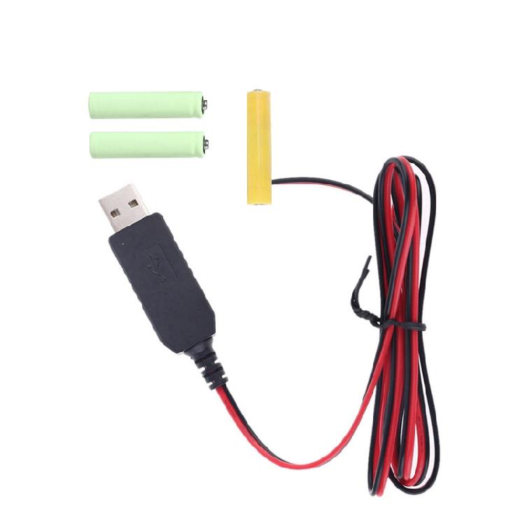 Battery Eliminators USB 5V Replace 3x 1.5V LR03 AAA Dummy Battery Power Cable