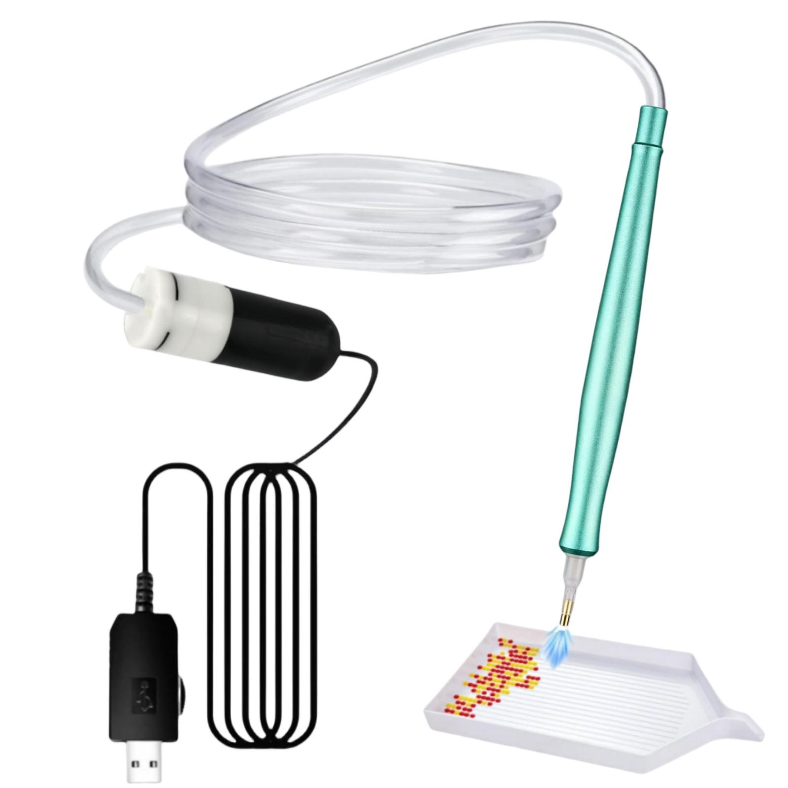 

Електрична ручка для алмазної мозаїки - Вакуумна ручка для малювання, інструмент-аксесуар з лотком для зберігання, довговічна та стабільна One Size