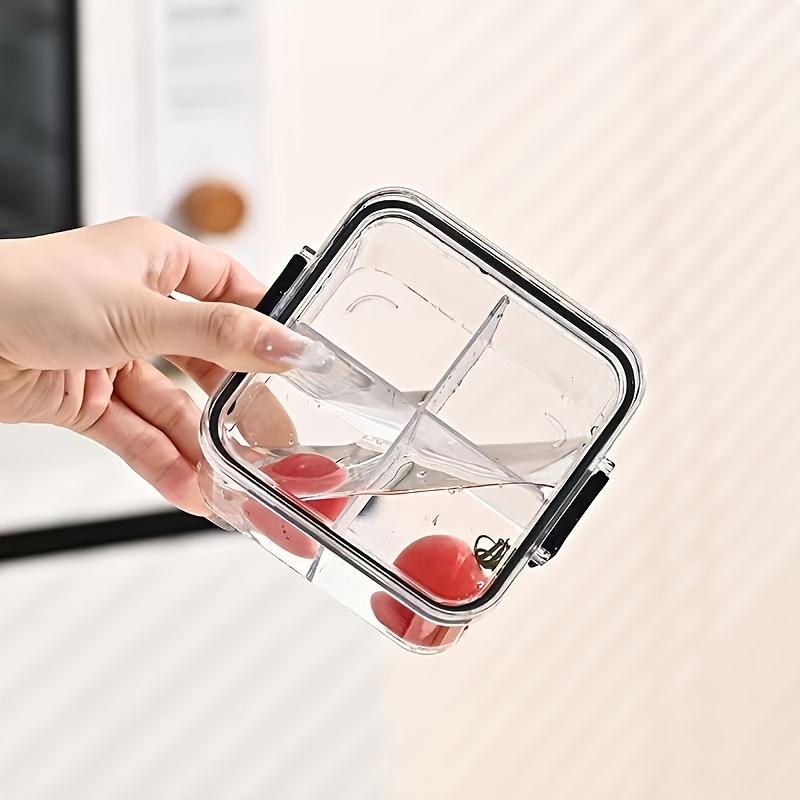 Square Compartmentalized Sealing Jar with Lid, Perfect Christmas Gift, Kitchen Organization,Square Container, Foodsafe Material