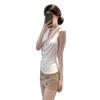 Pure Desire Spice Girl White Swinging Neck Neck Sleeveless Vest Women's Summer Slim-fit Design Sexy Niche Outerwear Top
