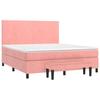 3137736 vidaXL Divan Bed with Mattress Pink 160x200 Cm Velvet