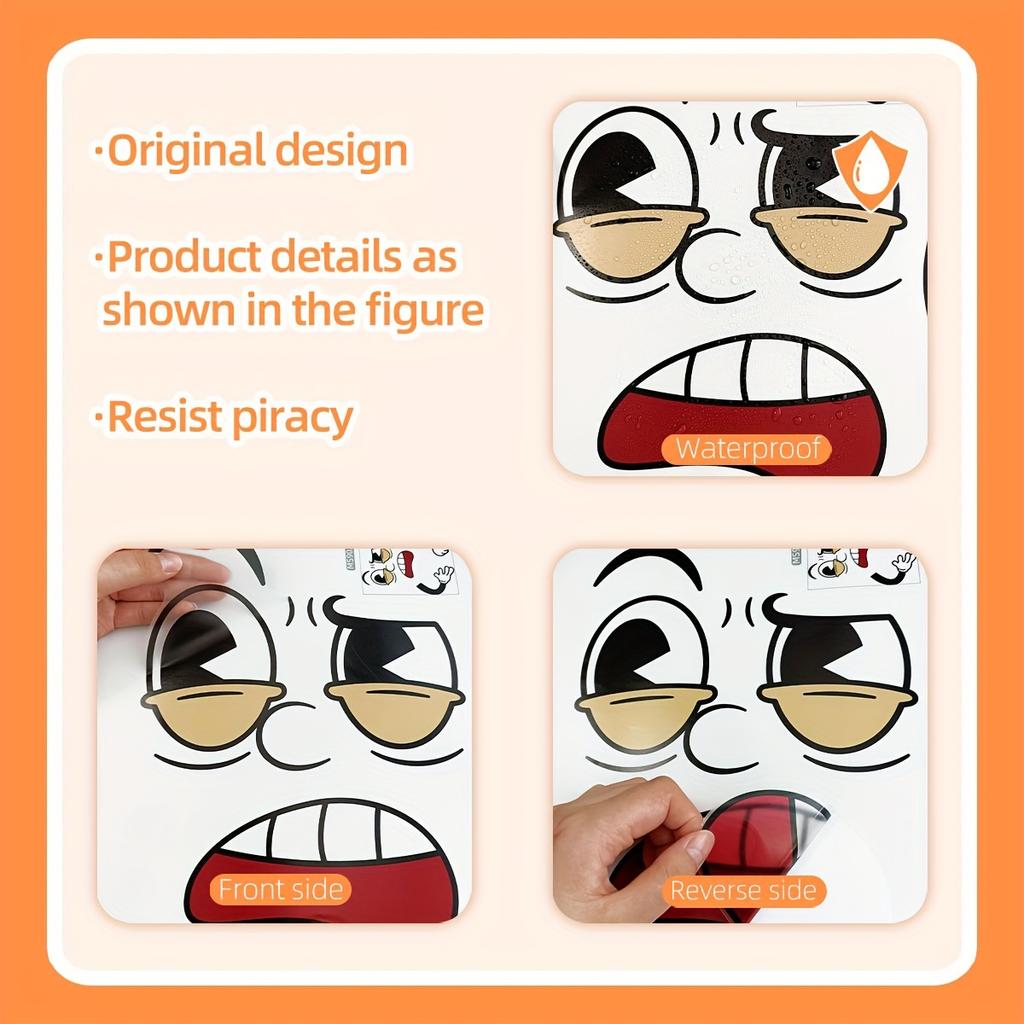 Funny Expression Stickers for Refrigerator Wall Toilet - Decorative Decals for Bedroom Bathroom Home Decor